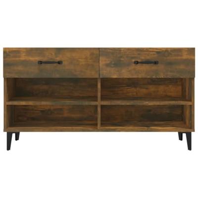 VidaXL Schoenenkast 102x35x55 cm bewerkt hout gerookt eikenkleurig