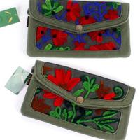 Geborduurde Portemonnee (Groen) - thumbnail