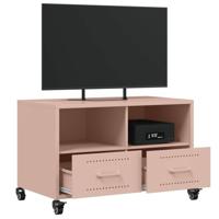Tv-meubel 68x39x43,5 cm staal roze - thumbnail