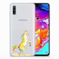 Samsung Galaxy A70 Telefoonhoesje met Naam Horse Color - thumbnail
