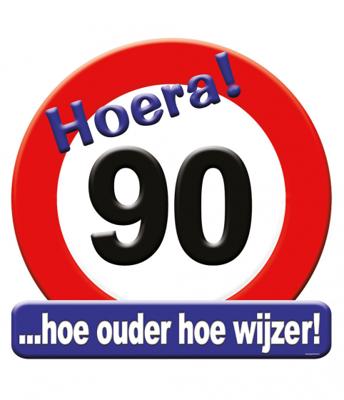 Huldeschild Hoera 90 Jaar