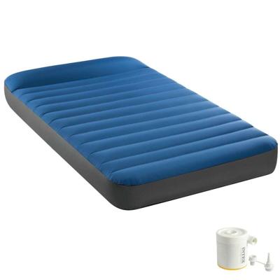 Intex 64011 TruAire Twin Dura-Beam Camping Matras 191x99x22 cm + Quickfill USB150 Pomp Blauw