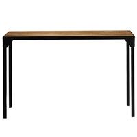 Eettafel 120 cm massief ruw mangohout en staal - thumbnail