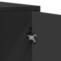 Dressoir 94x35x76 cm bewerkt hout zwart - thumbnail