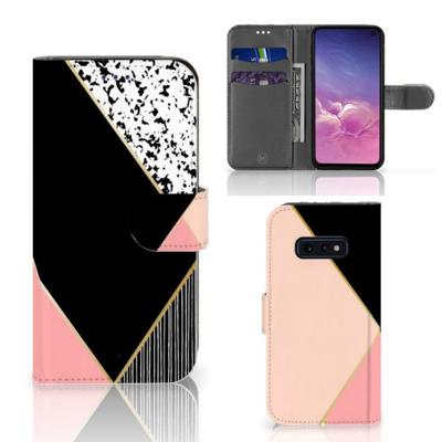 Samsung Galaxy S10e | Book Case | Zwart Roze Vormen