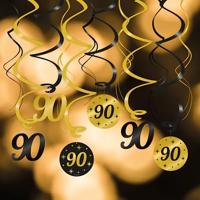 Classy Party Swirls 90 Jaar (12st) - thumbnail