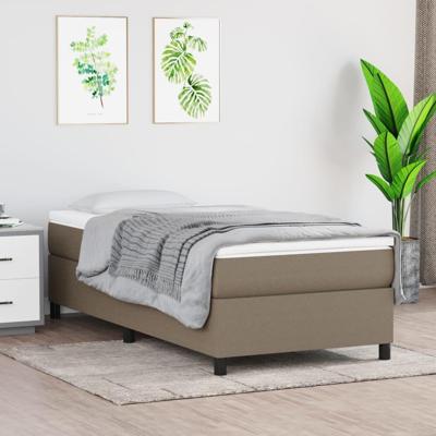 Boxspring met matras stof taupe 90x190 cm