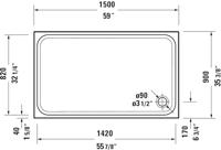 Duravit D-Code Douchebak 150x90 cm Wit - thumbnail