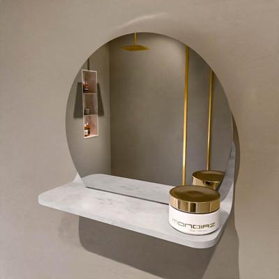 MONDIAZ SPOT spiegel rond 30cm met Spiegelplanchet kleur Opalo. MONDIAZ SPOT spiegel rond 30cm met Spiegelplanchet kleur Opalo.