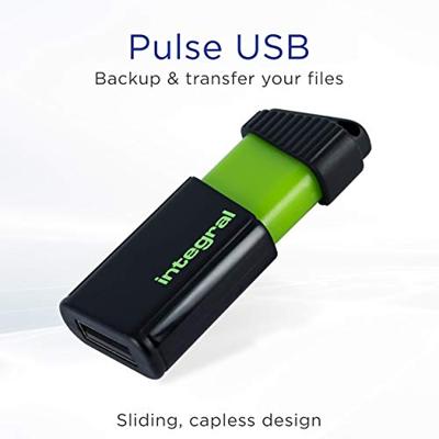 Integral Pulse USB 2.0 stick, 128 GB, zwart/geel Integral Pulse USB 2.0 stick, 128 GB, zwart/geel