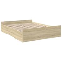 Bedframe met lades bewerkt hout sonoma eikenkleurig 150x200 cm - thumbnail