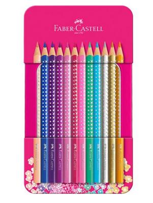 Faber Castell FC-201737 Kleurpotloden Sparkle In Roze Blik 12 Stuks Faber Castell FC-201737 Kleurpotloden Sparkle In Roze Blik 12 Stuks