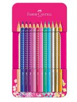 Faber Castell FC-201737 Kleurpotloden Sparkle In Roze Blik 12 Stuks - thumbnail