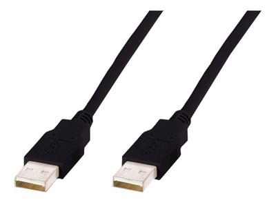 Digitus AK-300100-010-S USB-kabel USB 2.0 USB-A stekker, USB-A stekker 1.00 m Zwart Stekker past op beide manieren Digitus AK-300100-010-S USB-kabel USB 2.0 USB-A stekker, USB-A stekker 1.00 m Zwart Stekker past op beide manieren