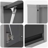 VidaXL Gereedschapskast set met plank 5 pcs zwart gepoedercoat staal - thumbnail