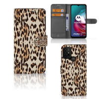Motorola Moto G10 | G20 | G30 | Telefoonhoesje | Met pasjeshouder | Leopard - thumbnail