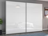 Kledingkast AYOSO 2 schuifdeuren 261 cm wit - thumbnail
