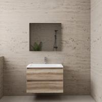 Badmeubel Boss & Wessing Paris 80 cm Mat Wit Wastafel Compleet Canyon Oak Boss & Wessing - thumbnail