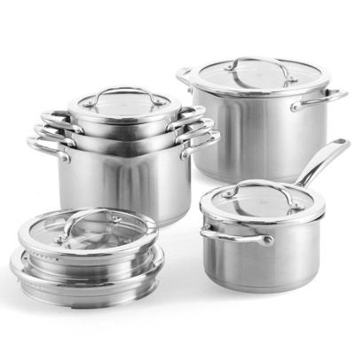 BK Twist Pannenset 5-delig RVS/Glas BK Twist Pannenset 5-delig RVS/Glas