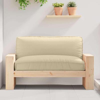 Palletkussen voor zitting Beige 120 x 80 x 12 cm Oxford stof