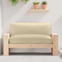 Palletkussen voor zitting Beige 120 x 80 x 12 cm Oxford stof - thumbnail