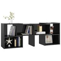 Tv-meubel 104x30x52 cm spaanplaat hoogglans zwart - thumbnail