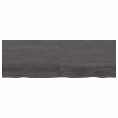 Tafelblad 180x60x(2-6)cm behandeld eikenhout donkerbruin