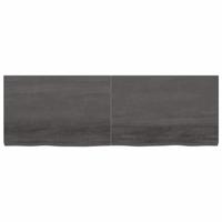 Tafelblad 180x60x(2-6)cm behandeld eikenhout donkerbruin - thumbnail