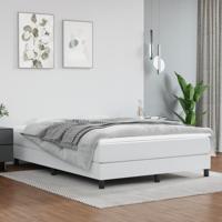 Boxspring met matras kunstleer wit 140x190 cm - thumbnail