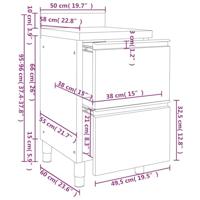 Keukenkast met 2 lades commercieel roestvrij staal - thumbnail