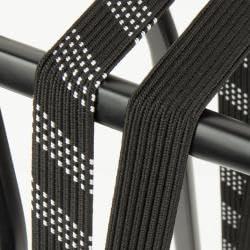 Qibbel Widek suv veiligheidsbinder 24mm met zwarte stalen haak zilver/zwart