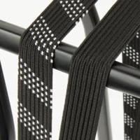 Qibbel Widek suv veiligheidsbinder 24mm met zwarte stalen haak zilver/zwart - thumbnail