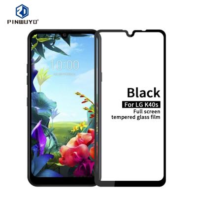 Voor LG K40s PINWUYO 9H 2.5 D volledig scherm gehard glas film (zwart)