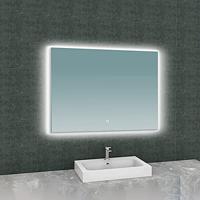 Soul spiegel rechthoek met LED, dimbaar en spiegelverwarming 100 x 80 cm - thumbnail