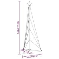 VidaXL Led-kerstboom 363 leds kleurrijk 182 cm - thumbnail