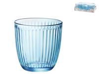 Overige Merken Bormioli rocco waterglazen 290 ml 6 stuks blauw/transparant/glas - thumbnail