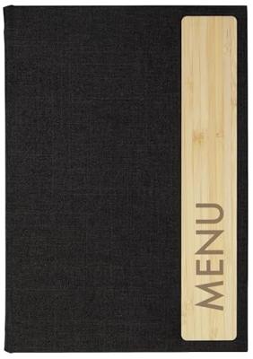 Sigel SM221 Menumap DIN A5 1 stuk(s) Incl. 2 dubbele transparante hoezen voor 8 paginas, Rubberen binding Donkergrijs, Beige