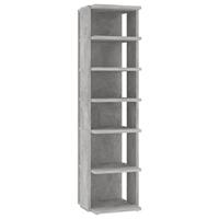 VidaXL Schoenenkast 27,5x27x102 cm bewerkt hout betongrijs - thumbnail