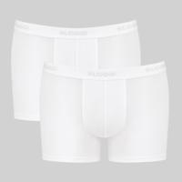24/7 2-pak heren boxershorts - Elastisch katoenen Mannen ondergoed met elastische band - M - Wit - Onderbroek heren heren heren heren heren heren - thumbnail