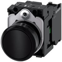 Siemens 3SU11000AB101BA0 3SU1100-0AB10-1BA0 Druktoets Kunststof frontring, Bedieningsknop vlak Zwart 1 stuk(s) - thumbnail