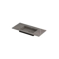 INK Post Wastafel Keramische Slab Envelop Bak Midden met 1 Kraangat - 1000x450x10 mm - Armani Grey Mat - thumbnail