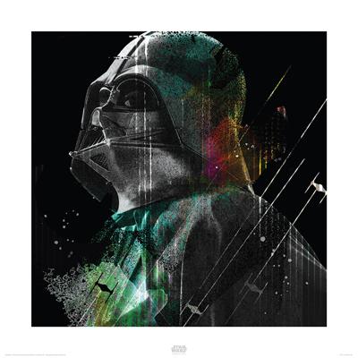 Kunstdruk Star Wars - Rogue One Darth Vader Lines 40x40cm