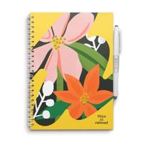 MOYU Uitwisbaar notitieboek - hardcover a5 - flower vibes - thumbnail