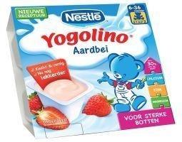 Nestle Yogolino® Aardbei 6+ maanden baby toetje 4 x 100 g bij Jumbo