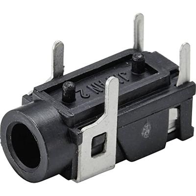 TRU COMPONENTS TC-9465732 Jackplug 3,5 mm Bus, inbouw horizontaal Aantal polen: 3 Stereo Zwart 1 stuk(s)
