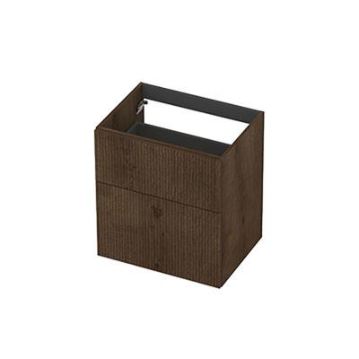 INK - Onderkast 2L A-sym Fin. Gefr. Tbv Greep - 600x450x650 Mm - Chocolate