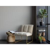 WOOOD Fauteuil 'Fie' Rib, kleur Zand - thumbnail