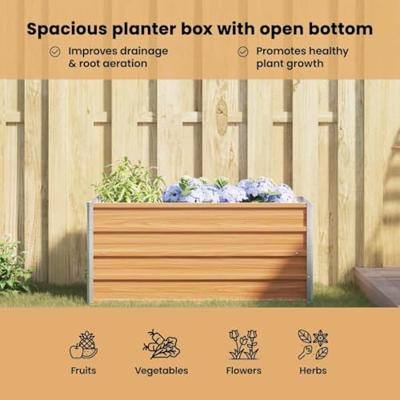 Verhoogde plantenbak Licht Bruin 100 x 40 x 45 cm