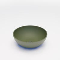 Waskom BWS Dorn 40X40X15 cm Rond Solid Olijf Groen Mat Boss & Wessing - thumbnail