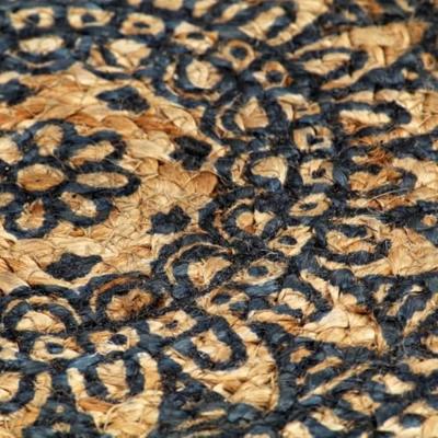 VidaXL Placemats 6 st rond 38 cm jute donkerblauw VidaXL Placemats 6 st rond 38 cm jute donkerblauw